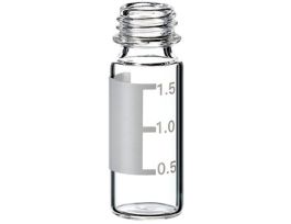Vial, 2 mL, SureStop Glass with Label, 9 mm Short Thread; 1000/pk