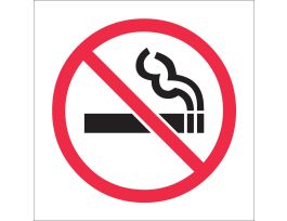 No Smoking Picto Labels, 2.25" H x 2.25" W x 0.004"D