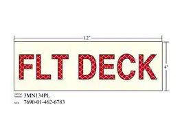 3M™ Photoluminescent Film 6900, Shipboard Sign 3MN133PL, 24 in x 4 in, FLT DECK, 10/Package