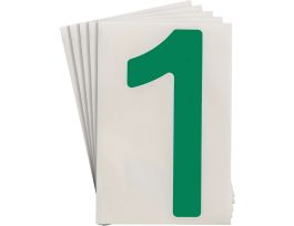 ToughStripe® Floor Marking Polyester 8 in Label Number 1 Green 20/PK
