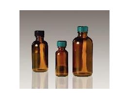 BOTTLE 8OZ AMBER ROUND CS24