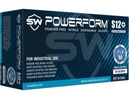 GLOVES POWERFORM S12+ NITRILE BL 12 IN S BX