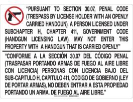 Bilingual Texas Sign, 20" H x 28" W x .006" D, Polyester