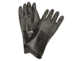 North Butyl™ Gloves, Chemical Resistant, Rough Grip, 17 mil, 14 in, Black, 144PR/CS, XL