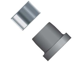 Super Flangeless Ferrule, Black PEEK/SS Ring, 1/8" OD Tubing, 1/4-28 or M6 Flat Bottom; 1/EA