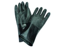Butyl Gloves, Rough Curved Hand, 14 mil, 14'' length. Available in sizes XS, S, M, L, XL