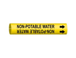 Non-Potable Water Pipe Marker, 0.8125" H x 0.8125" W, Fits Pipes 0.75" Dia. Thru 1.375" Dia.