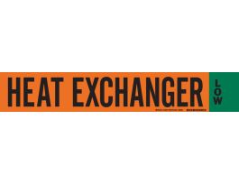 Ammonia (IIAR) Pipe Markers, Heat Exchanger/Low