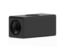 Low-Pressure Union, Female Straight, Black Acetal, 0.020" Bore, M6 Flat Bottom; 1/EA