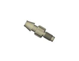 Adapter, 1/4"-28 UNF(M) flat bottom to 6.0 mm ID, PEEK; 5/pk