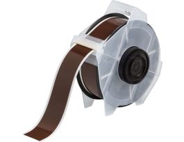 All Weather Permanent Adhesive Vinyl Label Tape for GlobalMark Printer - 1.125" Brown