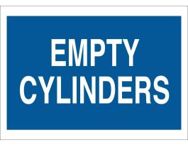 Empty Cylinders Sign, 7" H x 10" W x 0.06" D, Polystyrene