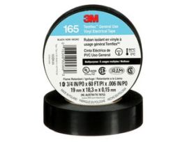 3M™ Temflex™ Vinyl Electrical Tape 165, Variable Color, 3/4 in x 60 ft x .006 in, 100 Roll/Case