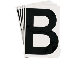 ToughStripe® Floor Marking Polyester 8 in Label Letter B Black 20/PK