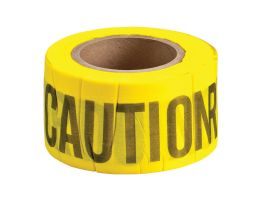 Caution Do Not Enter Barricade Tape, 69% Wood Fiber, Black on Yellow, 3" x 150'