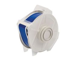 All Weather Permanent Adhesive Vinyl Label Tape for GlobalMark Printer - 1.125" Blue