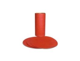 3M™ Red Abrasive PSA Disc, 01610, 5 in, P80, 100 discs per roll, 6 rolls per case