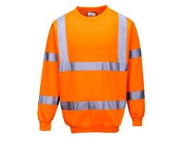 SWEATSHIRT HI-VIS POLYESTER ORANGE X-L