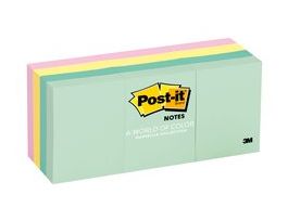 Post-it® Notes 653-AST, 1-3/8 in x 1 7/8 in (34,9 mm x 47,6 mm) Marseille colors