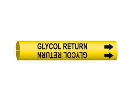 Glycol Return Pipe Marker, 2" H x 2" W, Fits Pipes 2.5" Dia. Thru 3.875" Dia.
