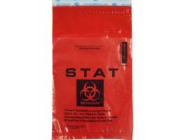BAG STAT RED ADH 6X10 1000CS