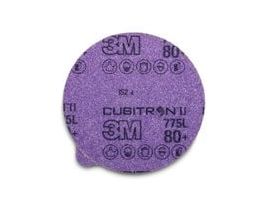 3M™ Cubitron™ II Stikit™ Film Disc 775L, 80+, 6 in x NH, Linered w/Tab, Die 600Z, 50/Carton, 250 ea/Case