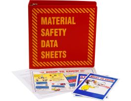 2-1/2" Red MSDS Binder, Yellow on Red