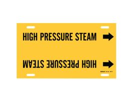 High Pressure Steam Pipe Marker, 10" H x 24" W, Fits Pipes 8" Dia. Thru 9.875" Dia.