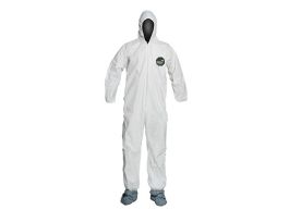 ProShield® 50 Coverall. Hooded & Booted. Skid-Resistant. Elastic Wrists. Serged Seams, 25/CS, White