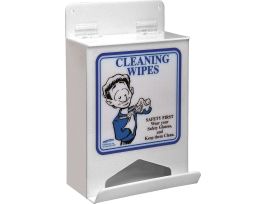 Lens Cleaner Towlette Dispenser, Blue on White