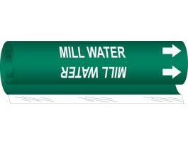 Mill Water Pipe Marker, 9" H x 8" W, Fits Pipes 1.5" Dia. Thru 2.375" Dia.