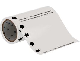 Roll Form Pipe Marker: (Blank), 30' H x 8" W, Roll of 30', Fits Pipes 2" Dia. or Smaller