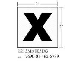 3M™ Diamond Grade™ Damage Control Sign 3MN003DG, "X-Ray", 2 in x 2 in, 10/Package