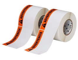 High Adhesion Polyester with Header Labels 4in H x 6in W BK, OR on WT PK of 2/RL