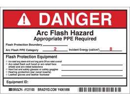THIS EQUIPMENT CONTAINS PCB (POLYCHLORINATED BIPHENYLS) CAPACITOR(S) Labels, Black on Yellow, 2" H x 2" W x 0.004" D