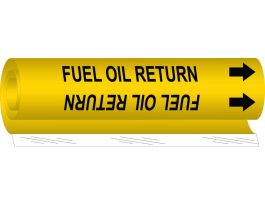 Fuel Oil Return Pipe Marker, 26" H x 12" W, Fits Pipes 2.5" Dia. Thru 7.875" Dia.
