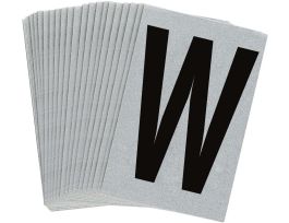 BradyLite 1 in Reflective Numbers Black on Silver, W 25/PK