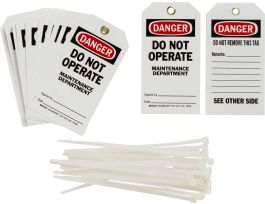 Tags DO NOT OPERATE MAINTENANCE DEPARTMENT Polyester 5.75 x 3  BK/RD/WH 25/PK