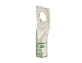 3M™ Scotchlok™ Copper One Hole Lug 30028, up to 35 kV, 1 AWG, Stud Size 3/8 (10), Green, 10/Case