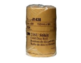 3M™ Stikit™ Gold Disc Roll, 01438, 6 in, P220, 175 discs per roll, 6 rolls per case