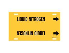 Liquid Nitrogen Pipe Marker, 10" H x 24" W, Fits Pipes 8" Dia. Thru 9.875" Dia.