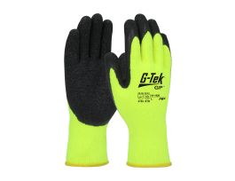 Hi-Vis 10G Brushed Acrylic Shell, Black Latex Crinkle Grip, LG