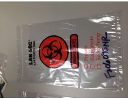 BAG SPECIMEN CLR BHZD 3X6 3WALL W SCORE