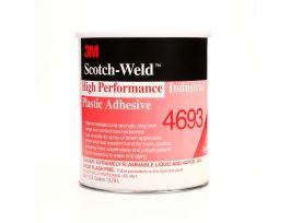 3M™ High Performance Industrial Plastic Adhesive 4693, Light Amber, 1 Gallon, 4 Can/Case