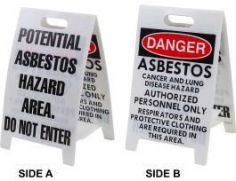 Reversible Floor Stands, POTENTIAL ASBESTOS HAZARD AREA. DO NOT ENTER