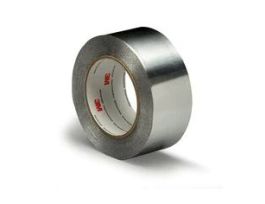 3M™ Aluminum Foil Tape 425, Silver, 2 in x 60 yd, 4.6 mil, 24 Rolls/Case, Plastic Core