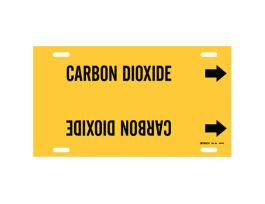 CARBON DIOXIDE Pipe Marker, 8" H x 16" W, Fits Pipes 6" Dia. Thru 7.875" Dia.