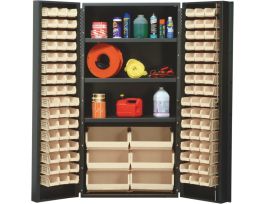 CABINET W/102 IVORY BINS STL 36X24X72IN