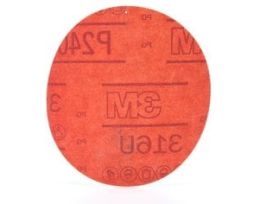 3M™ Hookit™ Red Abrasive Disc, 01296, 5 in, P240, 50 discs per carton, 6 cartons per case