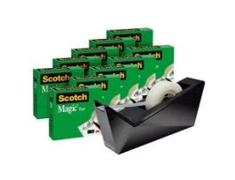 Scotch® Tape with Dispenser 810K10-C17MB, 10 Rolls and 1 Dispenser/Pack